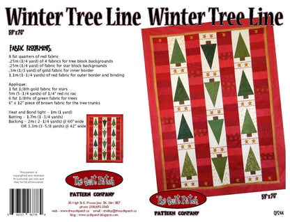 PATTERN WINTER Tree Line CHRISTMAS Trees Quilt   We Combine Shipping