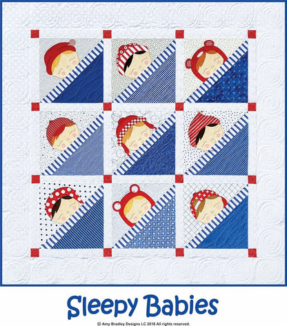 PATTERN SLEEPY BABY wall hanging quilt Full Sized Templates Boys and Girls    We combine shipping