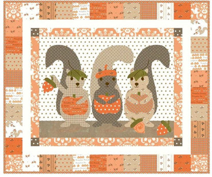 PATTERN My Squirrelly Friends Squirrel Mini Quilt