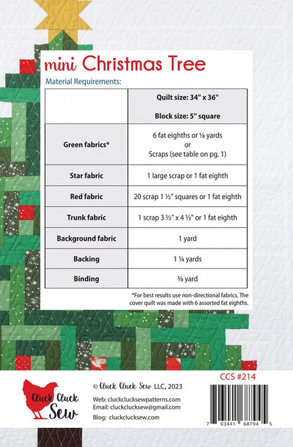 PATTERN MINI CHRISTMAS Tree Quilt   We Combine Shipping