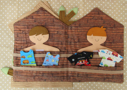 PATTERN TOMS TREE House Boys Fabric Dolls with Changeable Clothing