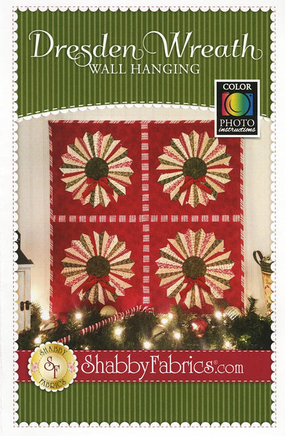 Clearance PATTERN DRESDEN WREATH wall hanging by Shabby Fabrics