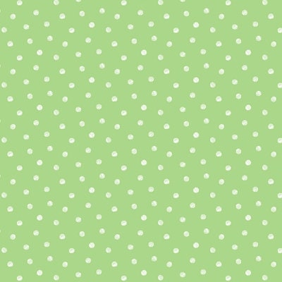 FABRIC 1 Yard Dotty Dots on Retro Green by Andover