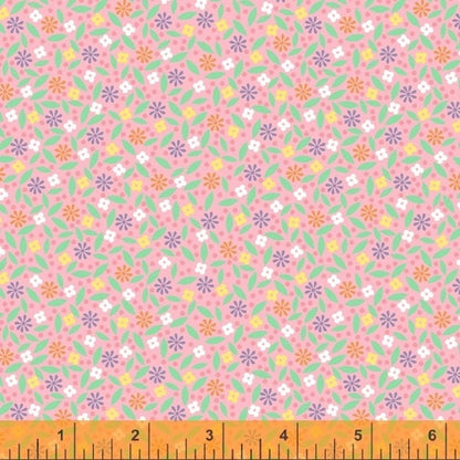 FABRIC PINK Enjoy the Ride Spring Feedsack Style Windham Fabrics     We combine shipping