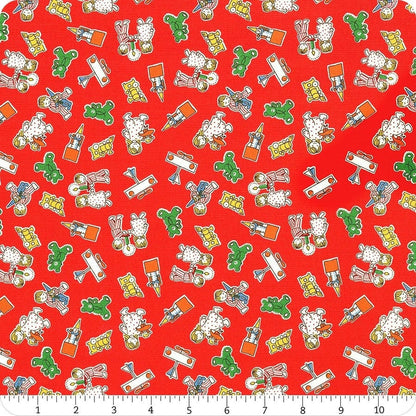 Sale FABRIC Candy Cane Lane Red Christmas Children and Toys by Windham    We combine shipping