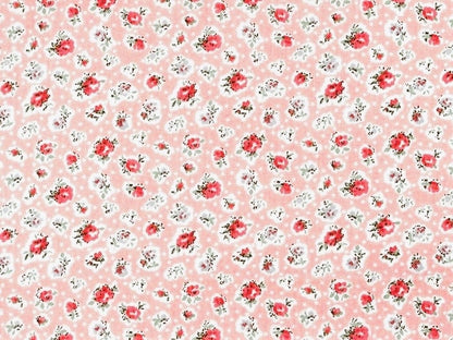 FAT QUARTER You Choose the Color ROSES Feedsack Style Tiny Retro Attic Treasures