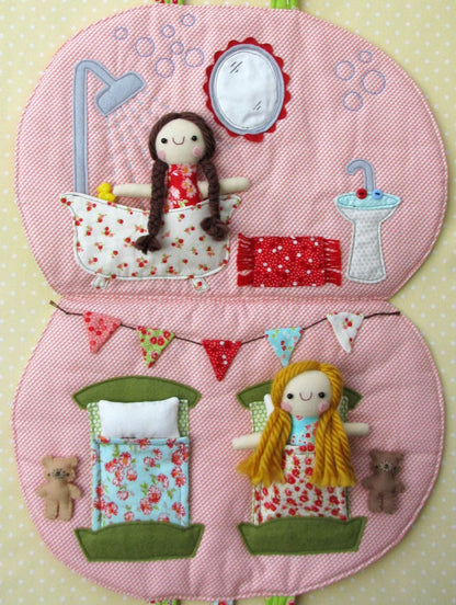 PATTERN HAPPY CAMPERS dollhouse and dolls to make