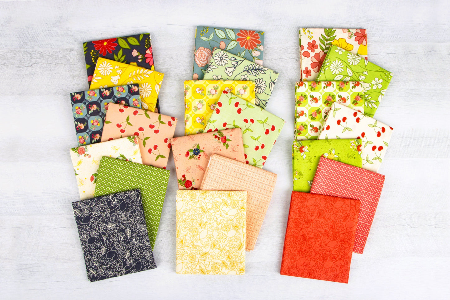 CHARM PACK  5"  REFLECTIONS Florals Cherries Garden  by Riley Blake