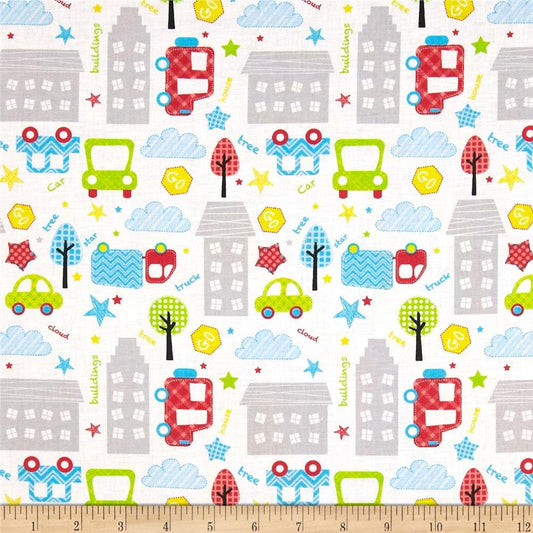 Clearance BACK TO SCHOOL City Cars and Trucks 1 Yard