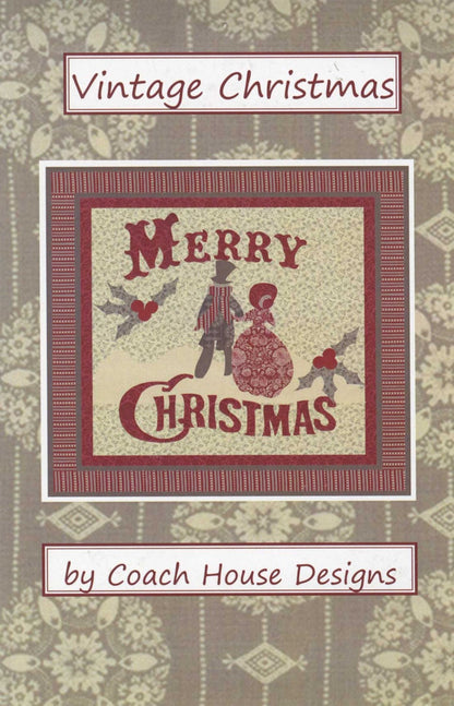 PATTERN VINTAGE CHRISTMAS Quilt Wall Hanging applique 31" square