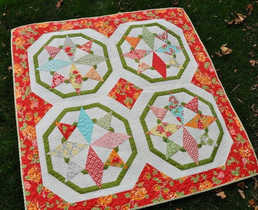 Clearance PATTERN SUMMER STARS Wall Quilt and Table Topper